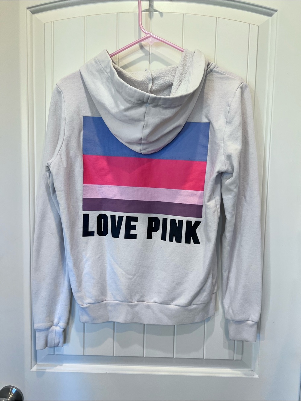 Victoria Secret Pink 1/4 Zip Hoodie Small has holes